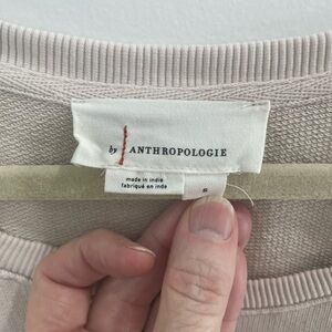 Anthropologie 100% Cotton Light Beige Knit Top
